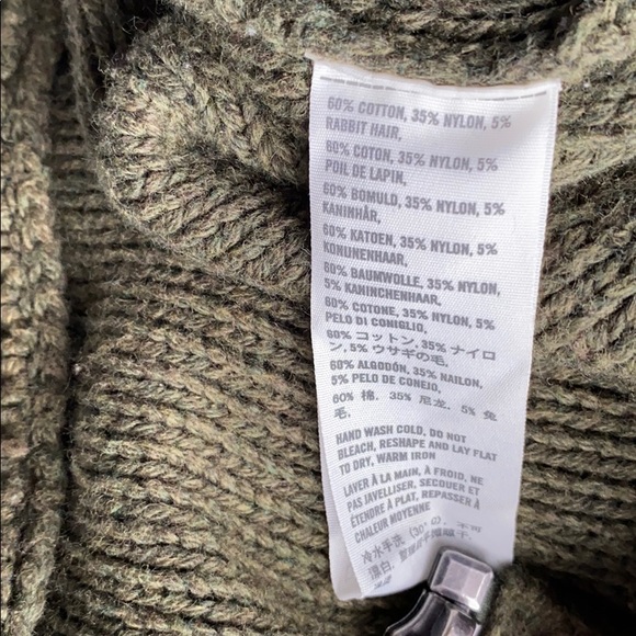 Hollister Green Asymmetrical Zipper Knit Sweater - Picture 7 of 7